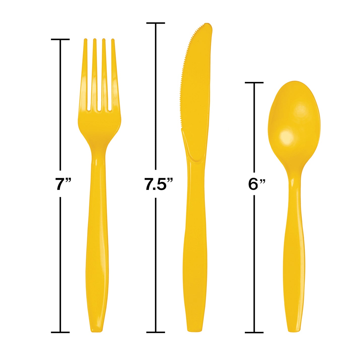 School Bus Yellow Assorted Plastic Cutlery 288 ct