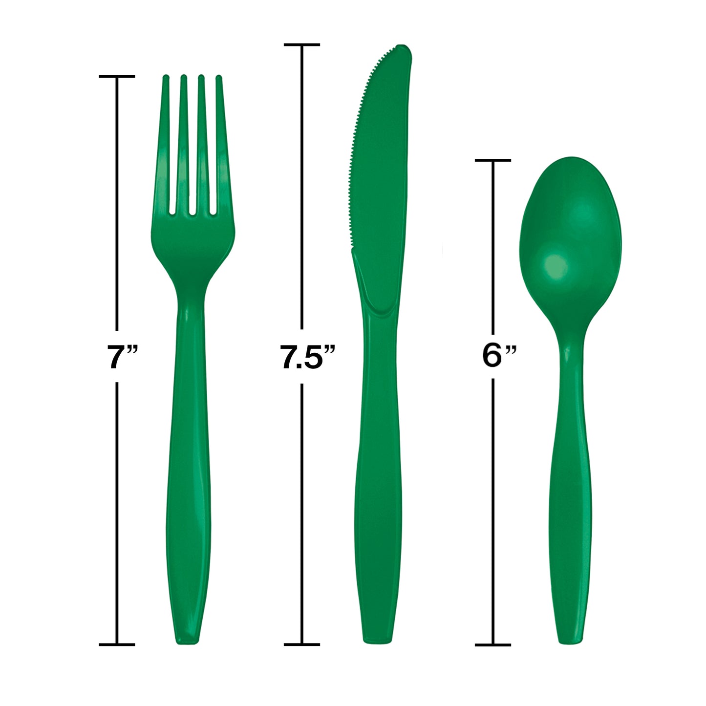 Emerald Green Assorted Plastic Cutlery 288 ct