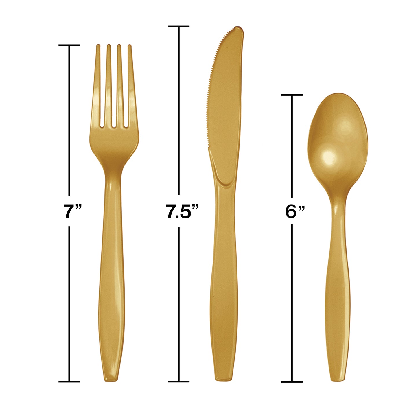 Glittering Gold Assorted Plastic Cutlery 288 ct