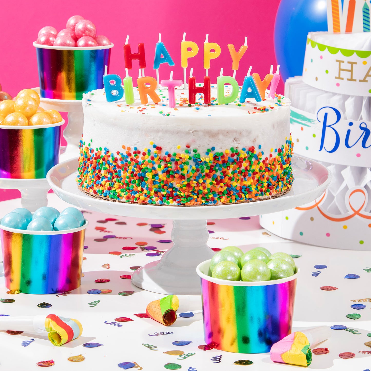 Happy Birthday Multicolor Pick Candles 12 ct