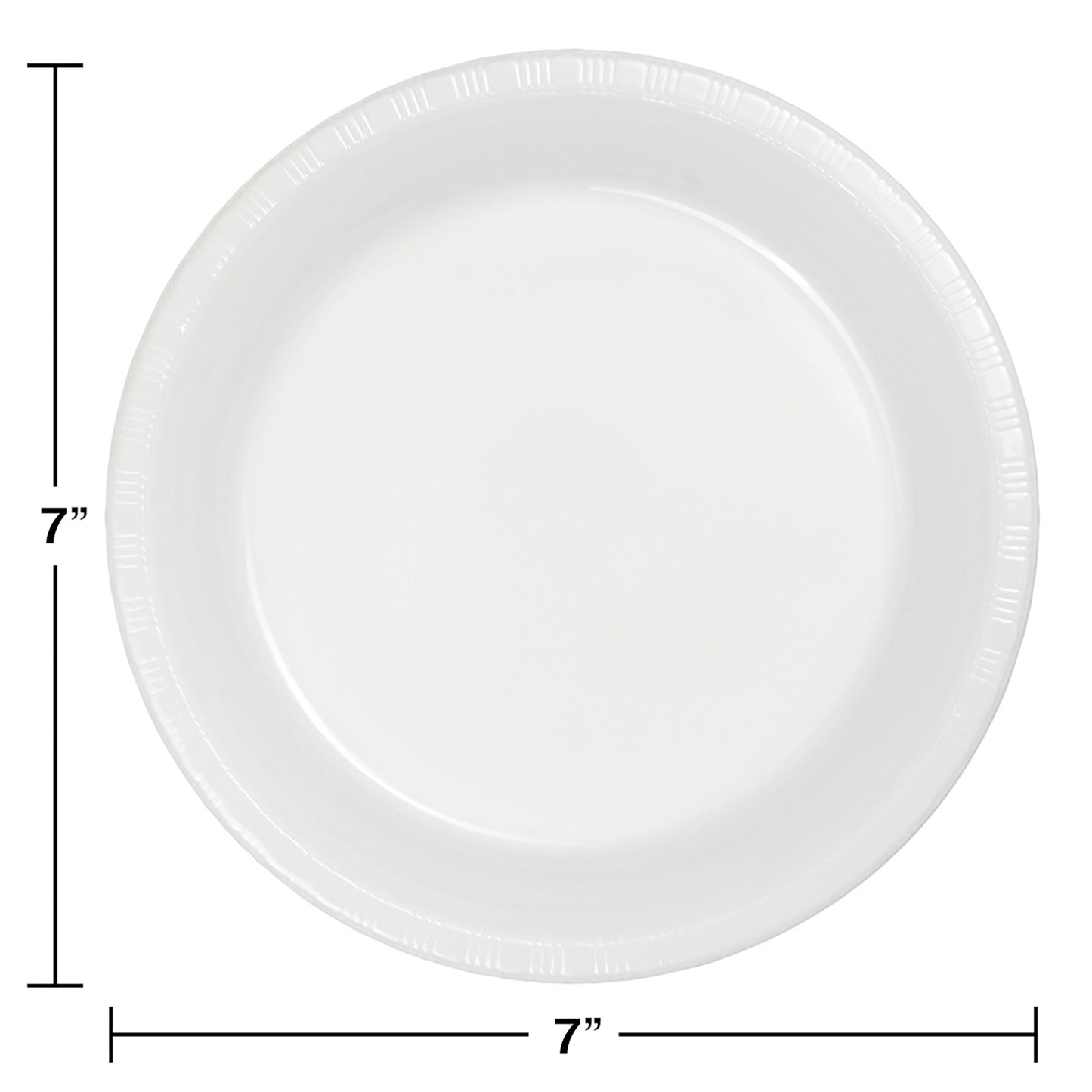 White Plastic Dessert Plates 240 ct