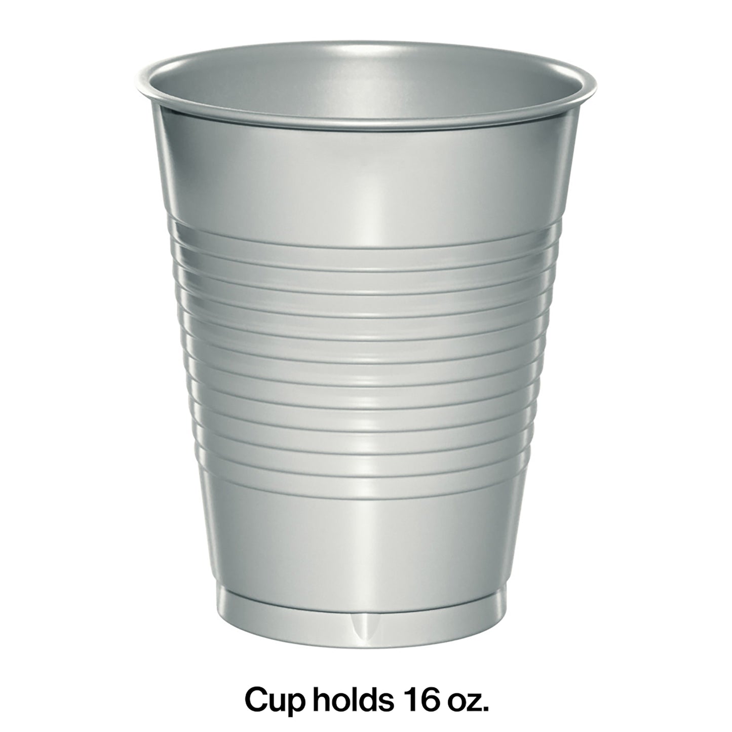 Shimmering Silver 16 oz Plastic Cups 240 ct