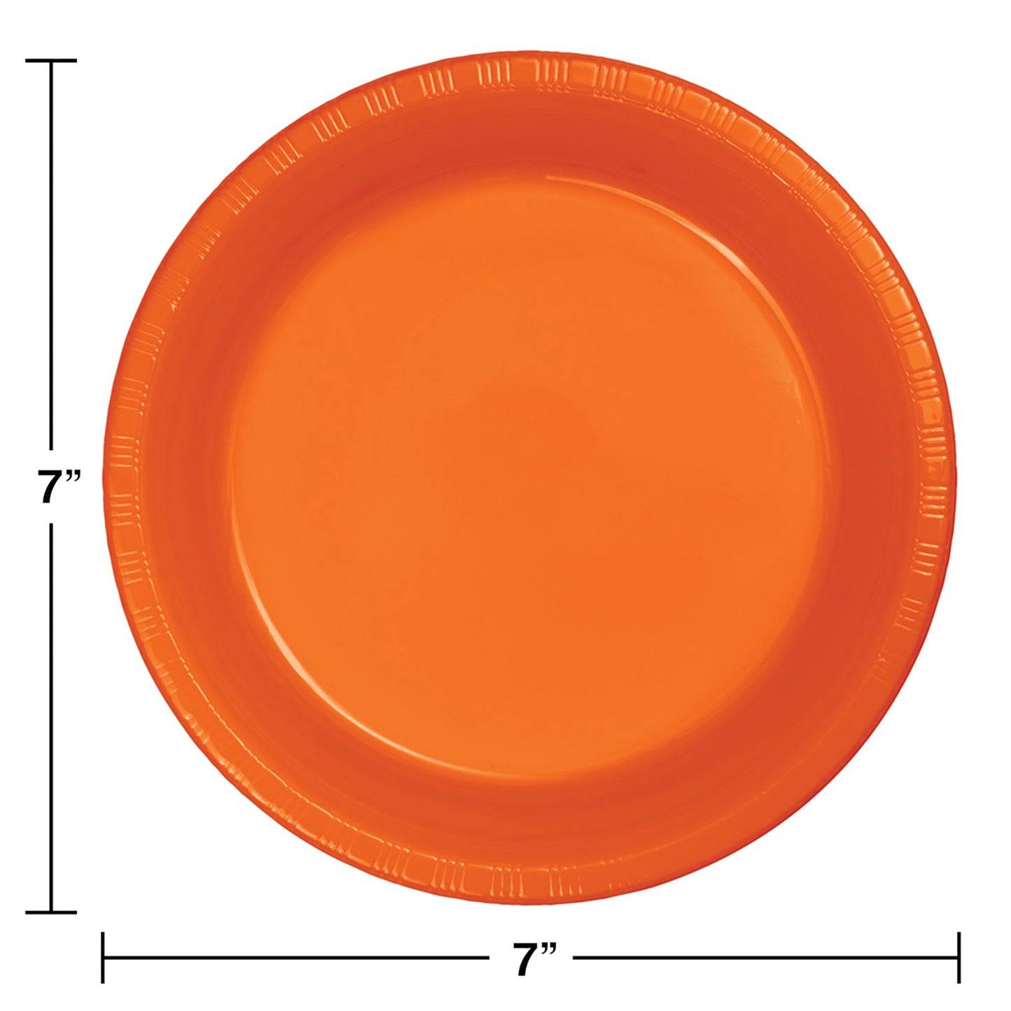 Sunkissed Orange Plastic Dessert Plates 240 ct