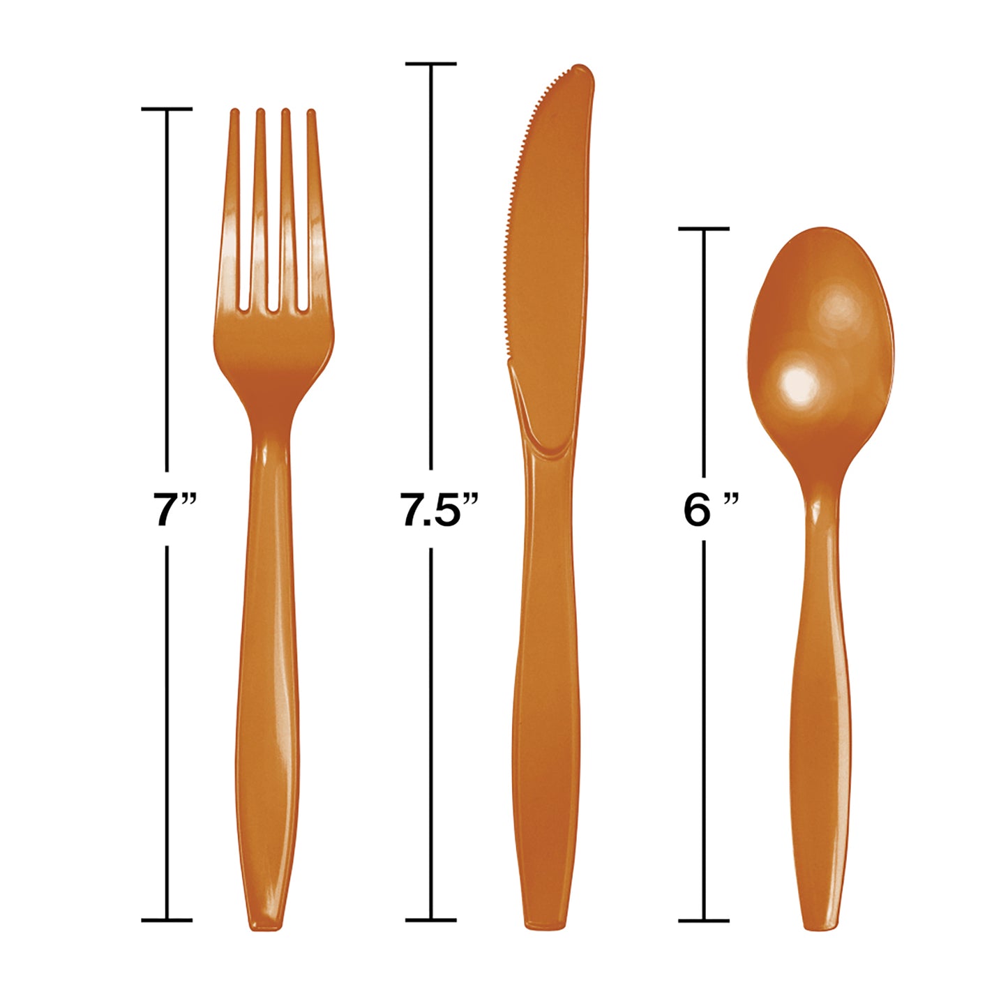 Pumpkin Spice Orange Assorted Plastic Cutlery 288 ct