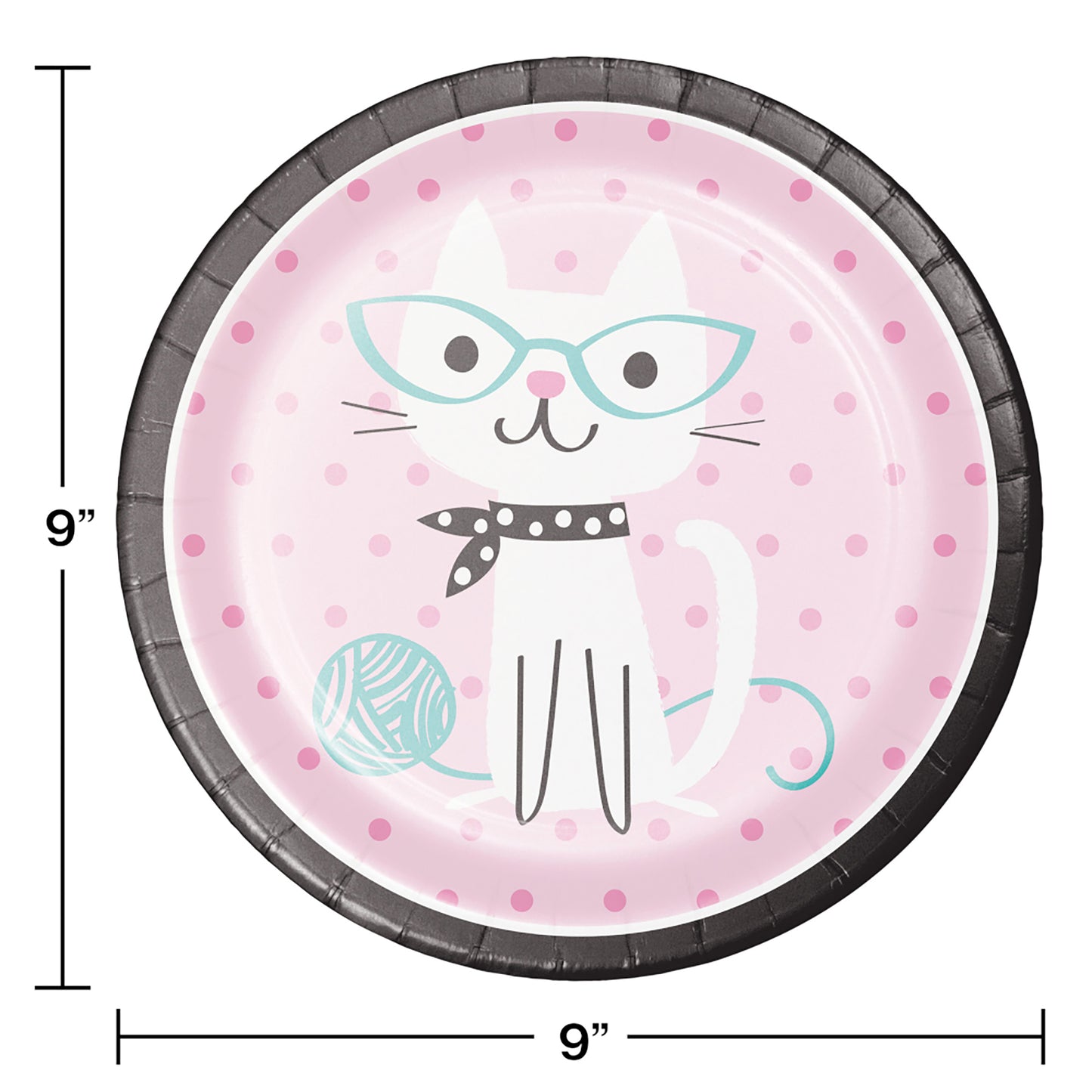 Cat Party Dinner Plates 96 ct