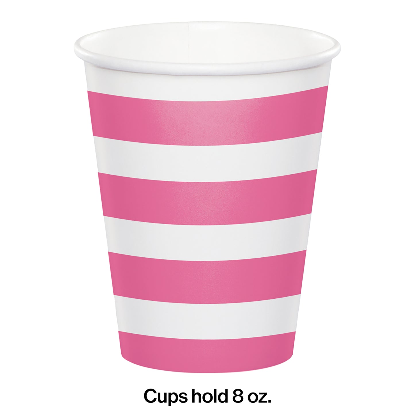 Candy Pink Polka Dots and Stripes Paper Cups 96 ct