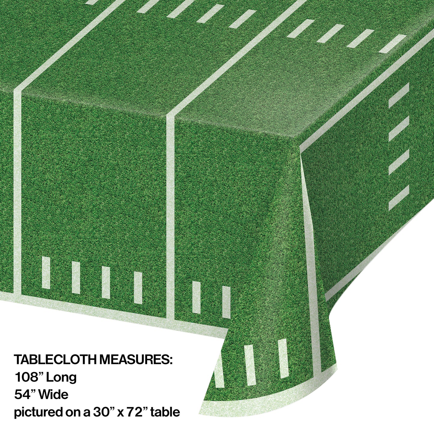 Football Field Plastic Tablecloths 6 ct