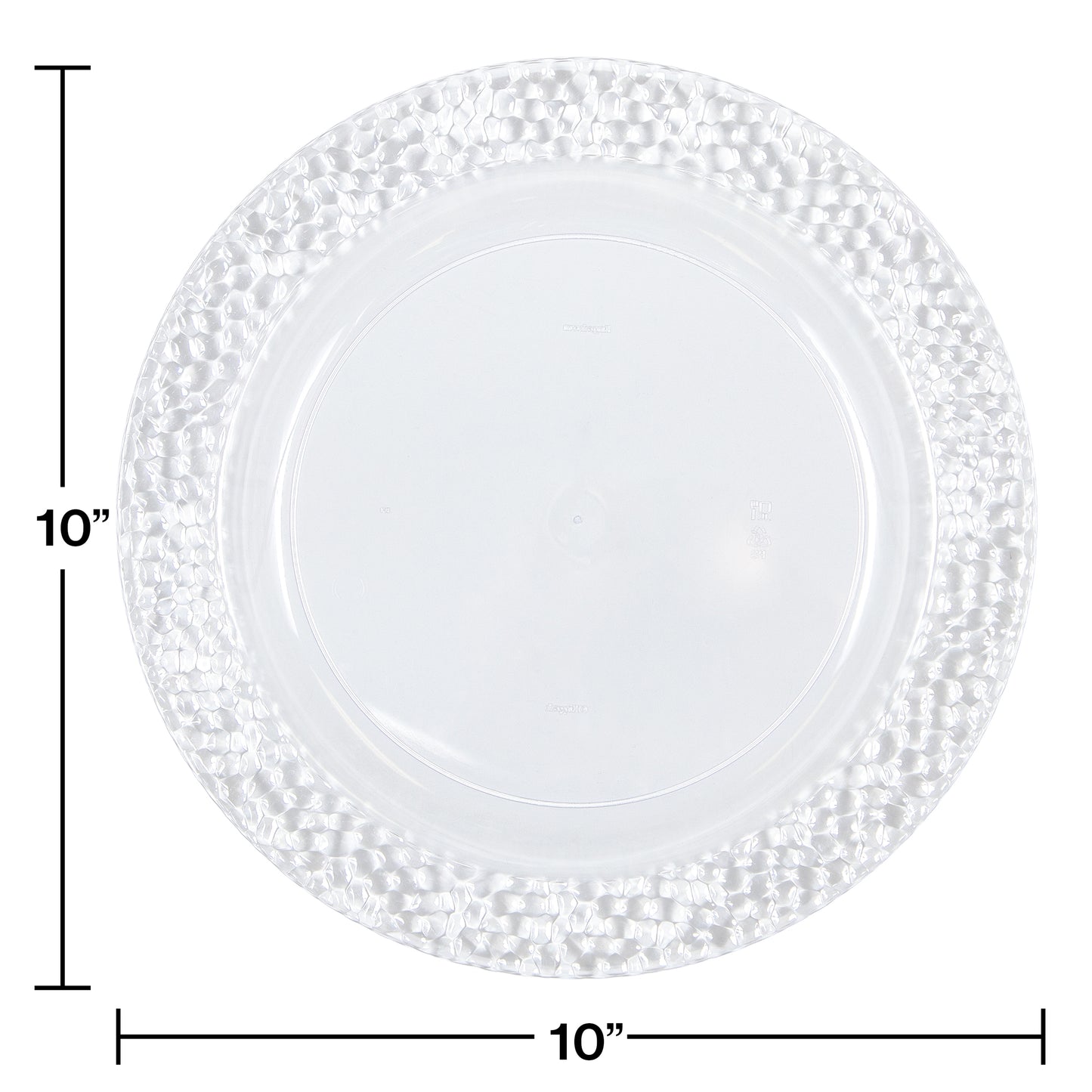 Clear Pebble Plastic Banquet Plates 120 ct