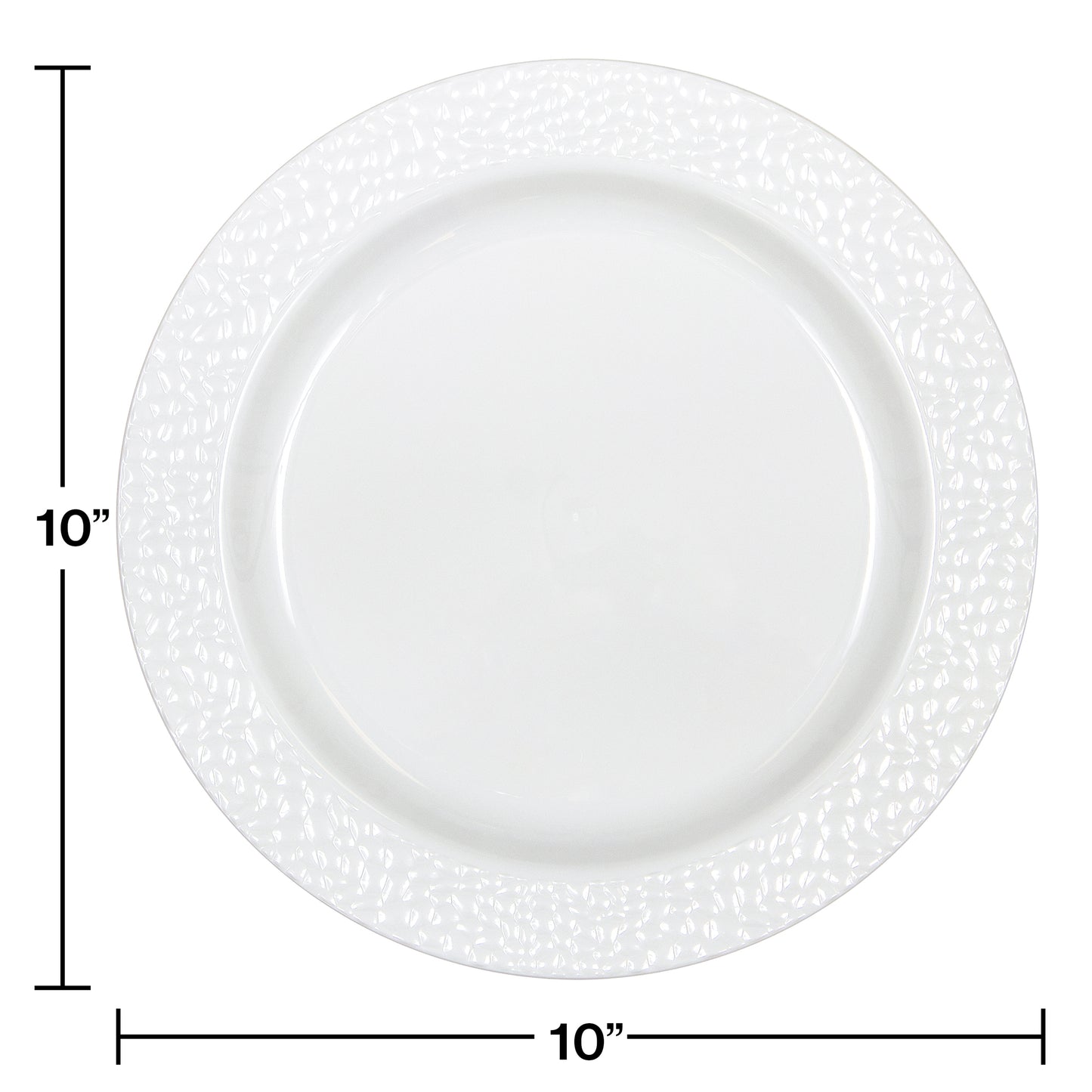 Pearl Pebble Plastic Banquet Plates 120 ct