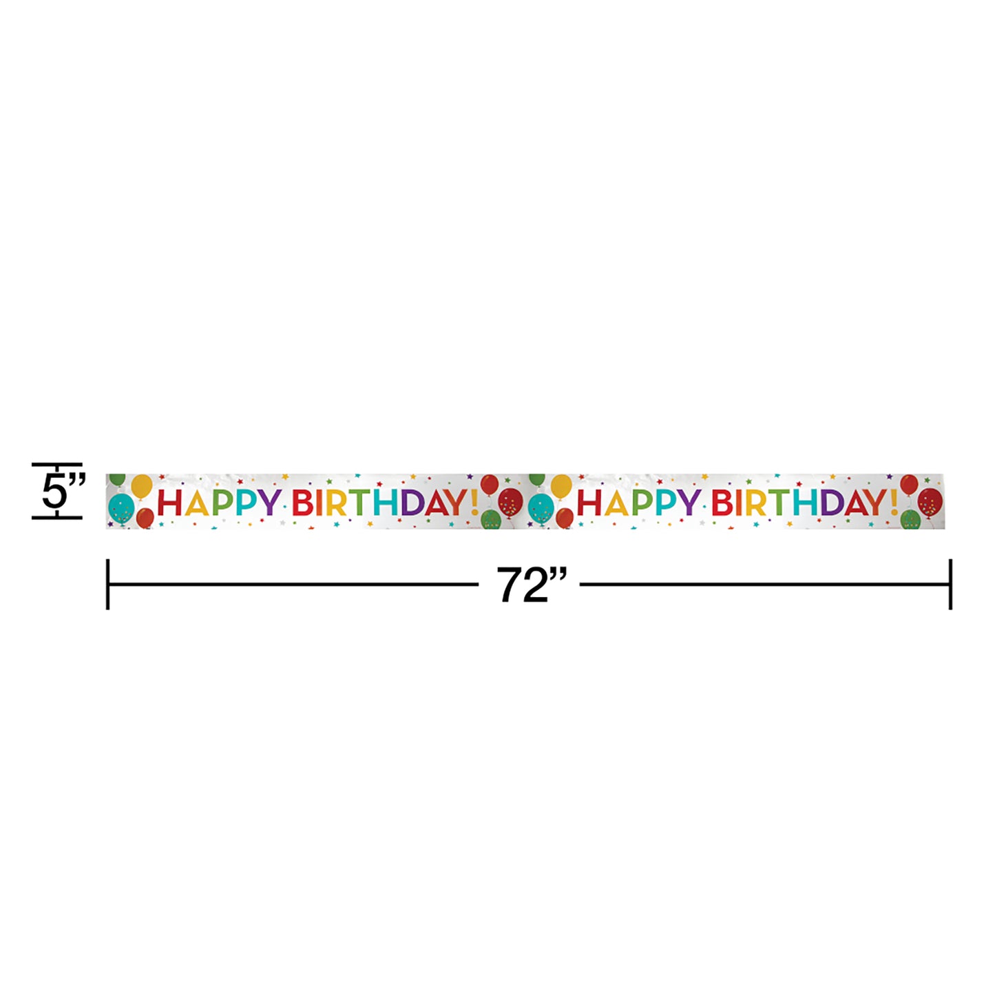 Happy Birthday Foil Banners 12 ct
