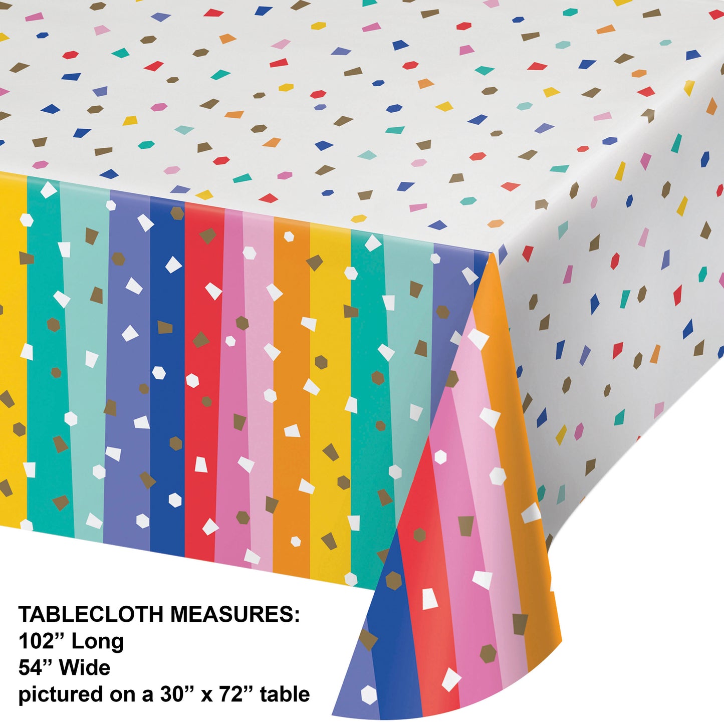 Birthday Confetti Paper Tablecloths 6 ct