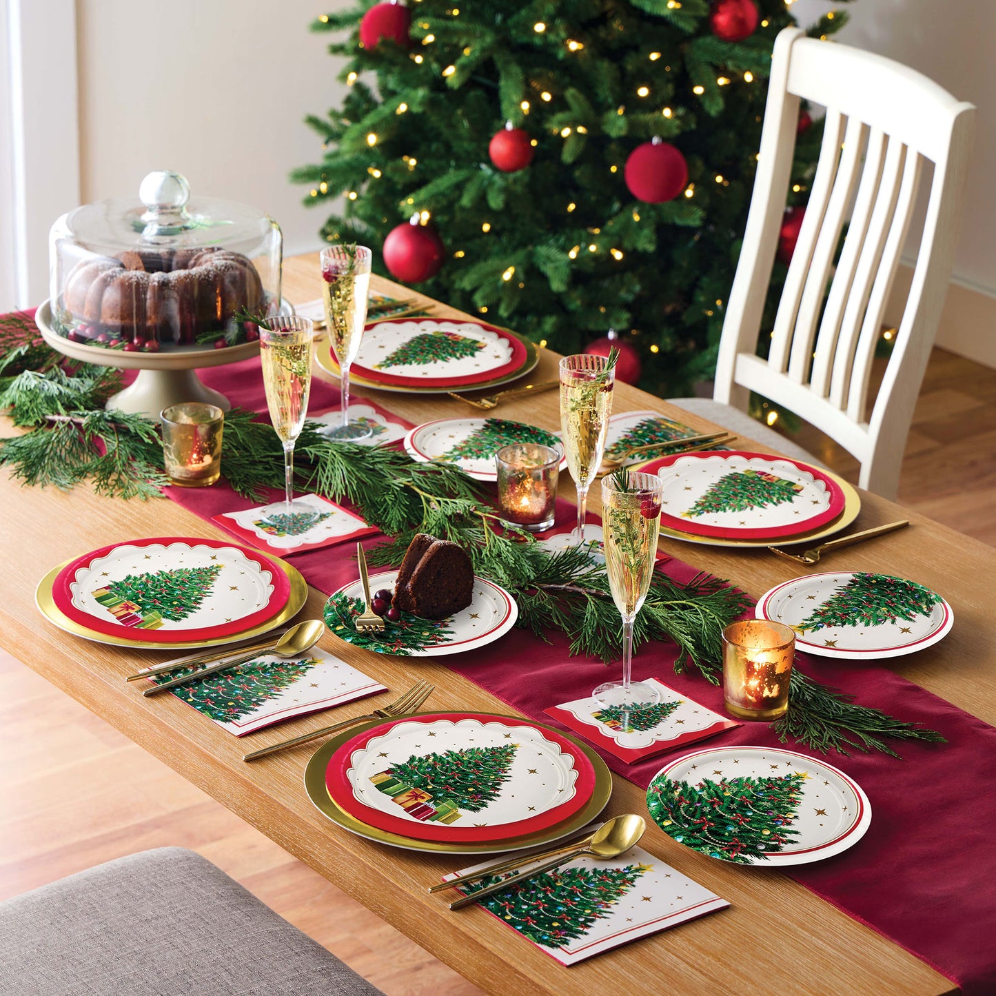 Sparkling Spruce Christmas Party Paper Napkins 192 ct