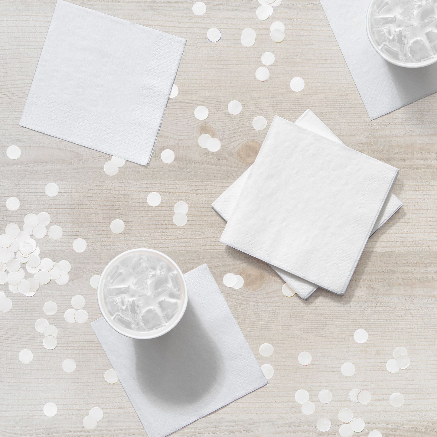 Value Friendly White Beverage Napkins 240 ct Lifestyle Image