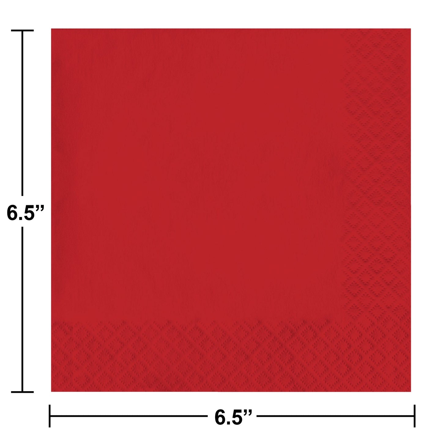 Classic Red 2-Ply Luncheon Napkins 600 ct Dimension Image