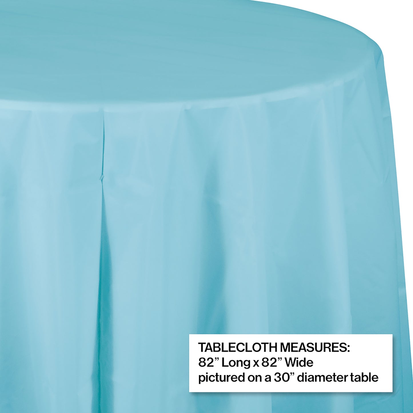 Pastel Blue Octy-Round Plastic Tablecloths 12 ct