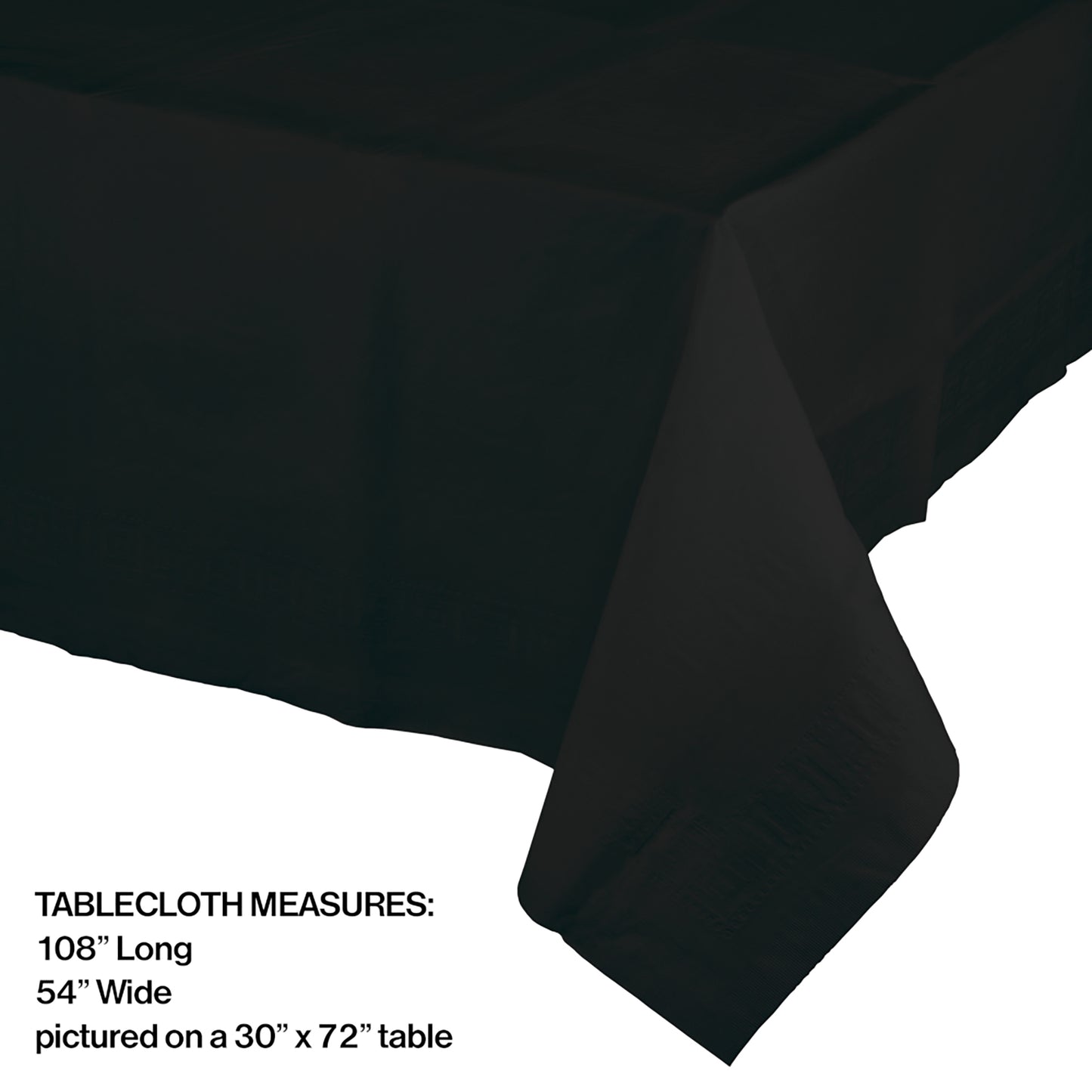 Black Velvet Paper Tablecloths 6 ct