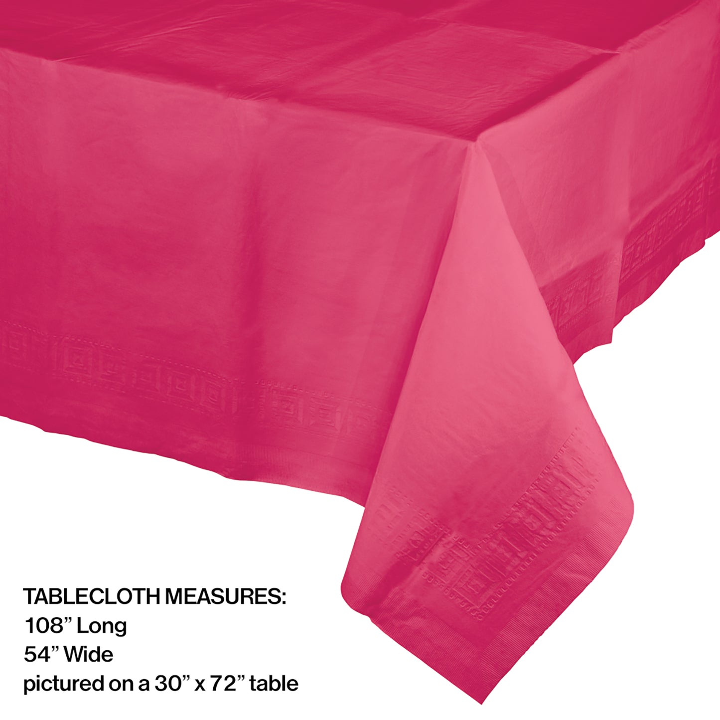Hot Magenta Paper Tablecloths 6 ct