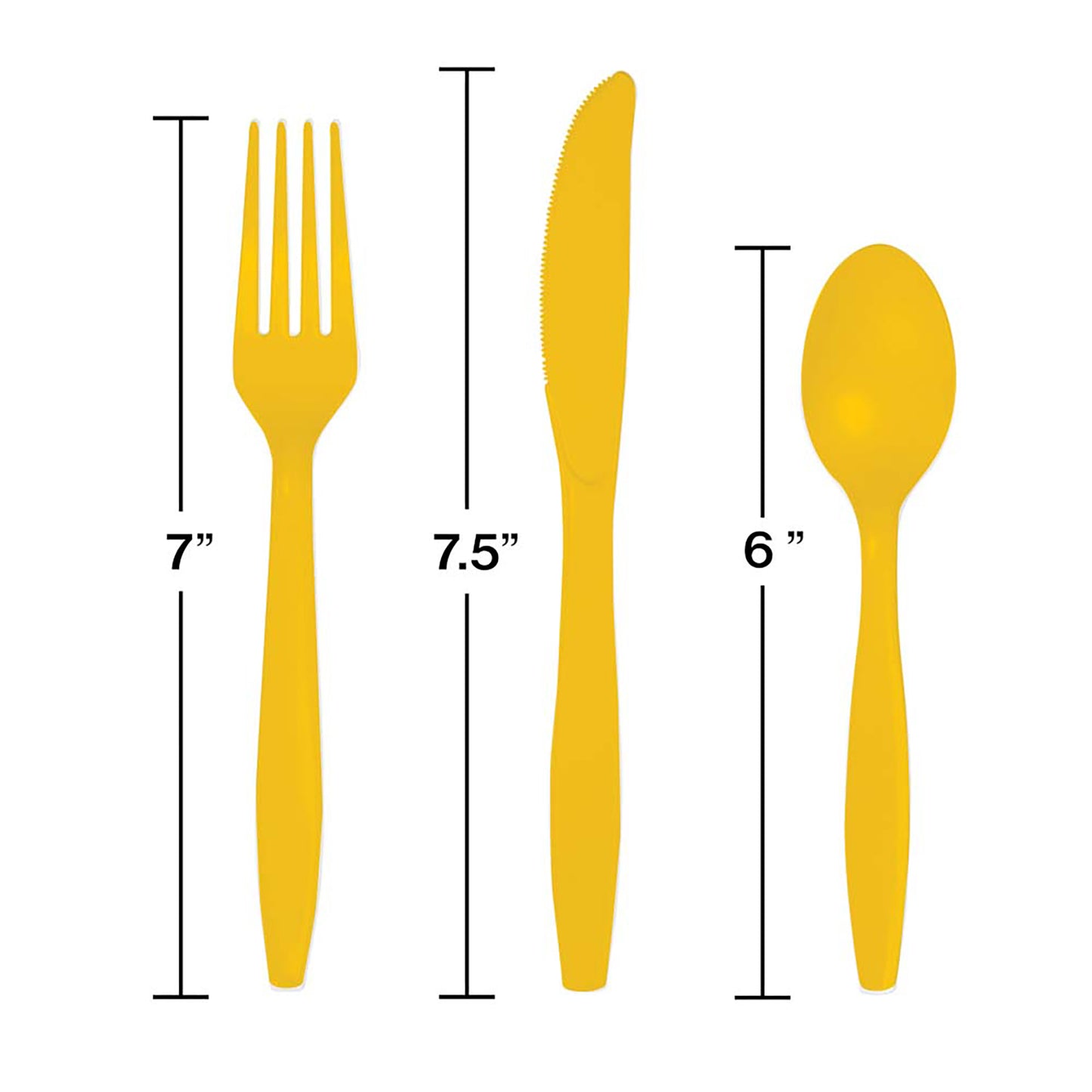 Value Friendly School Bus Yellow Assorted Plastic Cutlery 216 ct