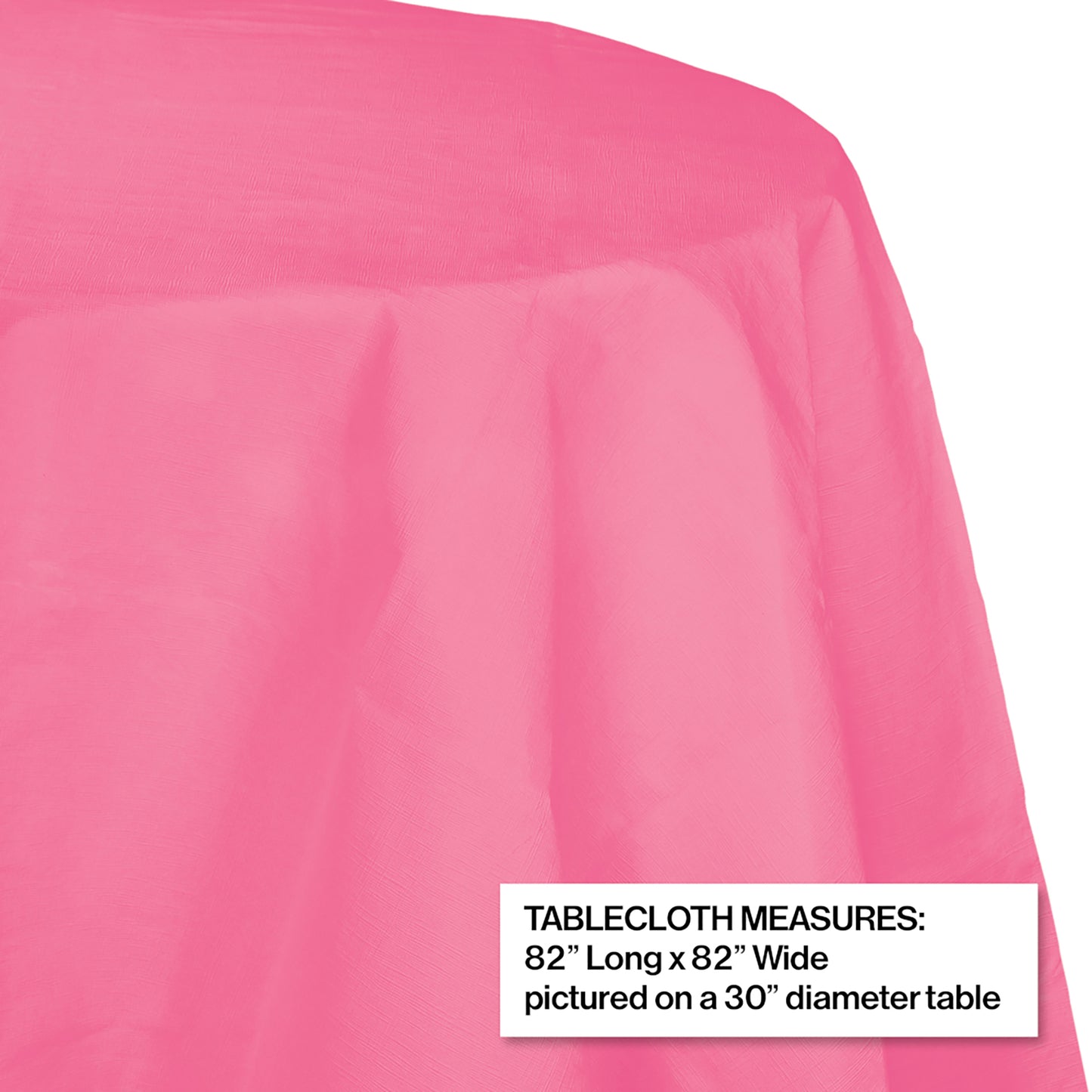 Candy Pink Octy-Round Paper Tablecloths 12 ct