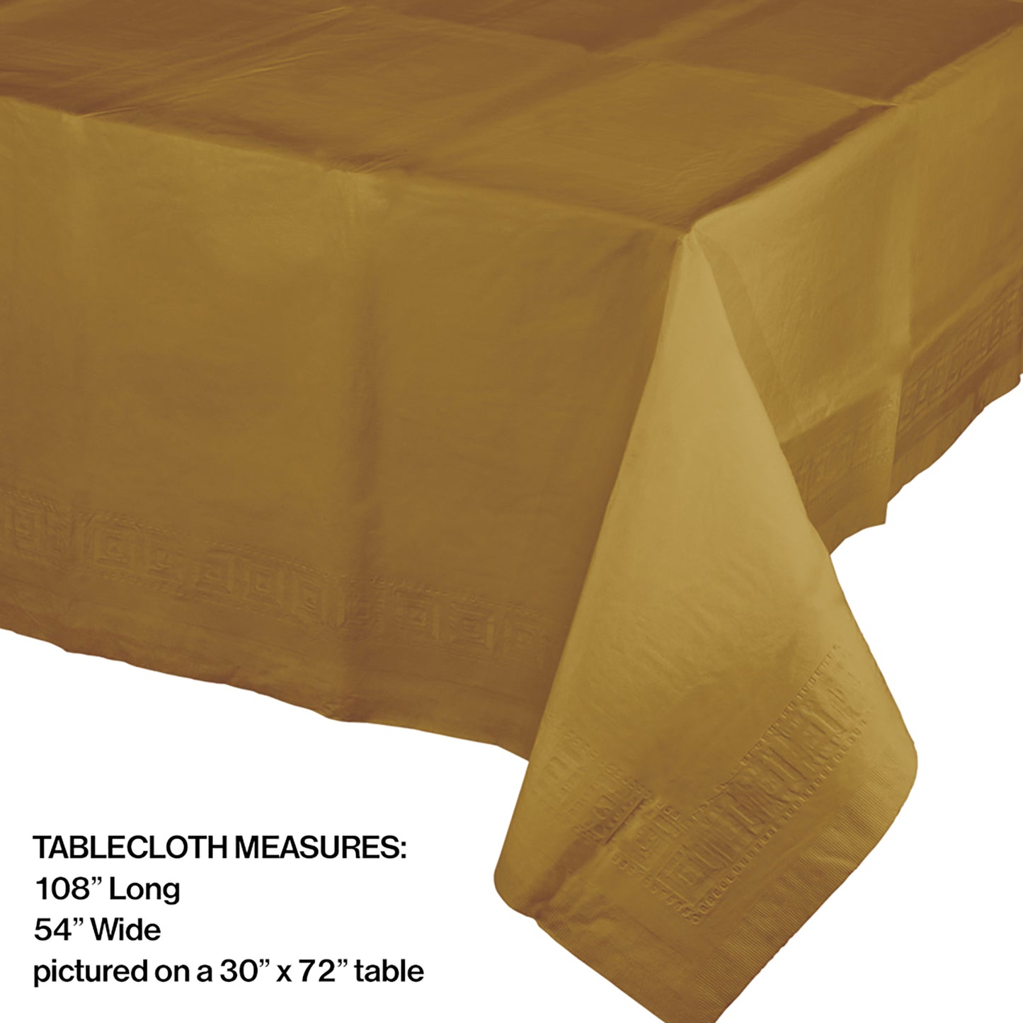 Glittering Gold Plastic Tablecloths 12 ct