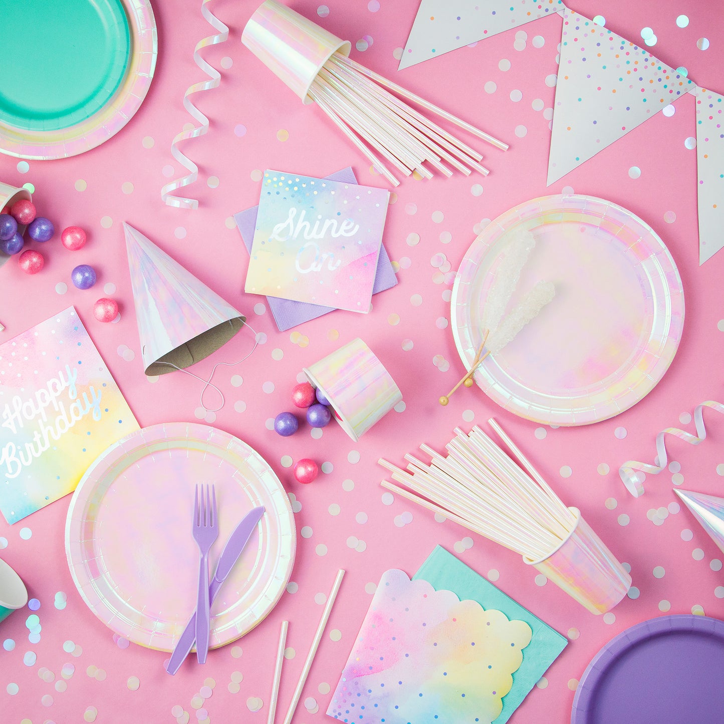 Iridescent Party Confetti 12 ct