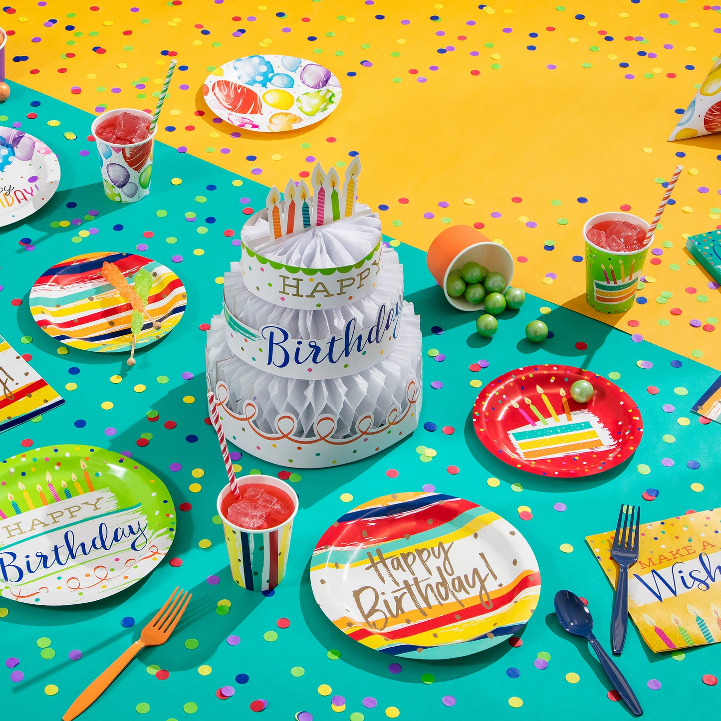 Festive Cake Dessert Plates 96 ct