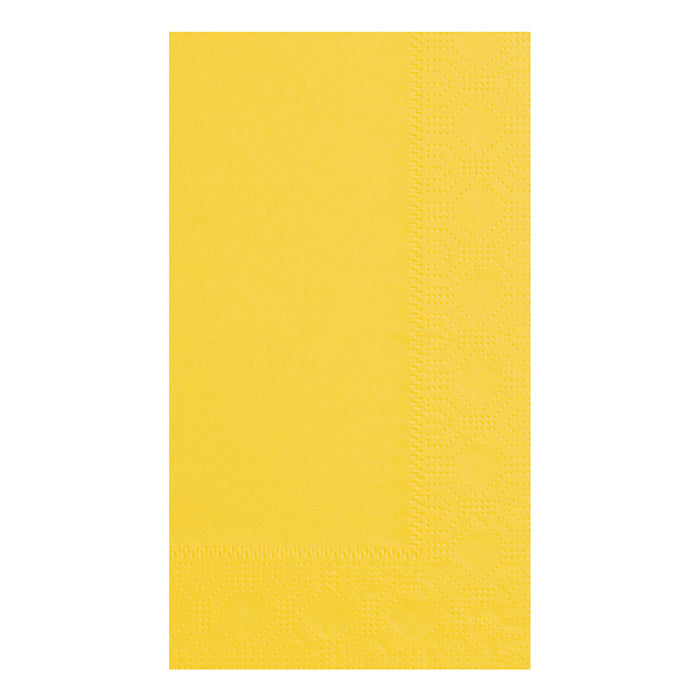 7.5" x 4.25" Regal Embossed Sun Yellow Dinner Napkins 1000 ct