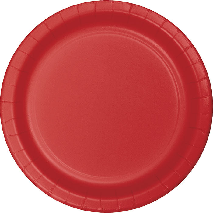 Classic red paper dessert plate