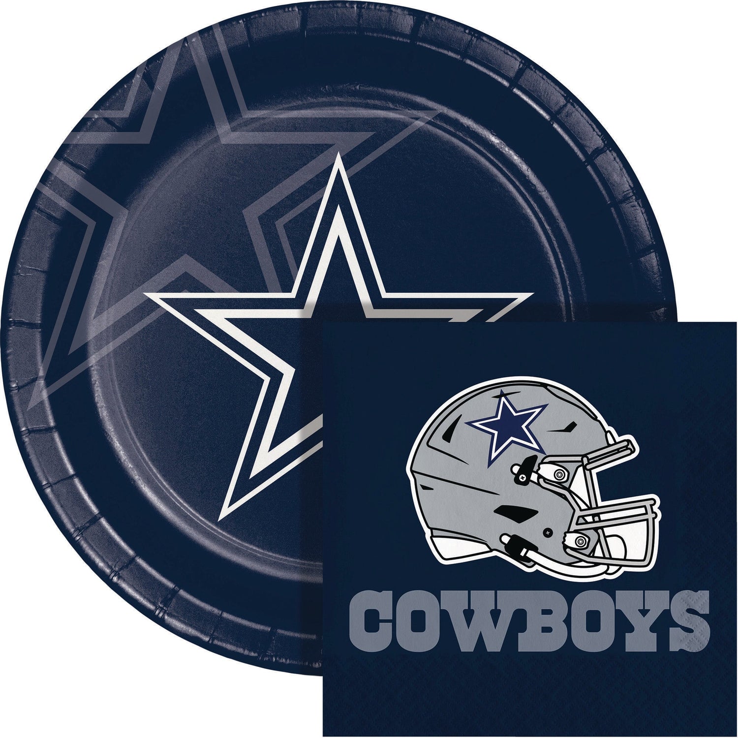 Dallas Cowboys paper plate and napkin