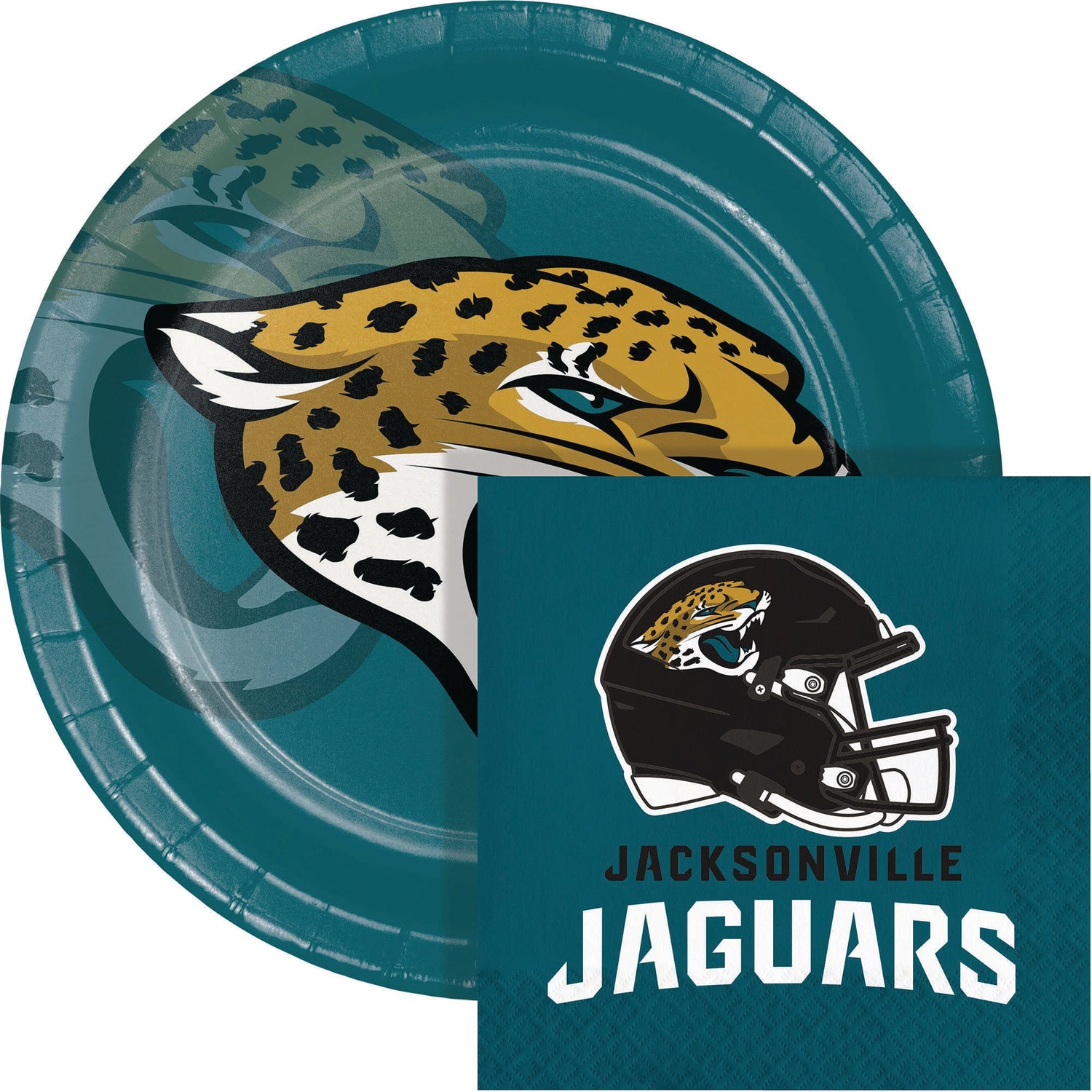 Jacksonville Jaguars paper plate and napkin