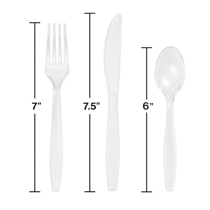 Clear Assorted Plastic Cutlery 288 ct