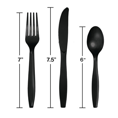 Black Velvet Assorted Plastic Cutlery 288 ct