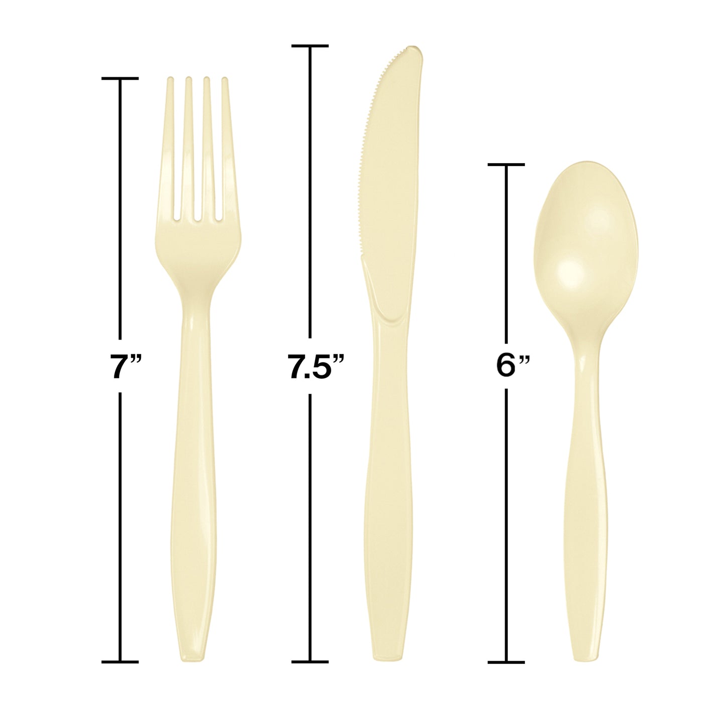 Ivory Assorted Plastic Cutlery 288 ct
