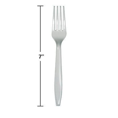 Shimmering Silver Plastic Forks 288 ct