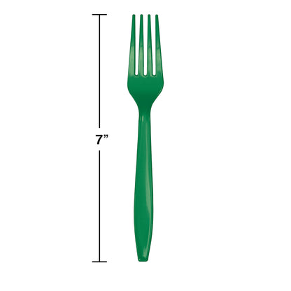 Emerald Green Plastic Forks 288 ct