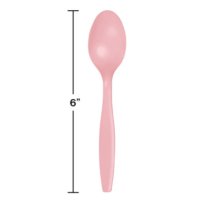 Classic Pink Plastic Spoons 288 ct