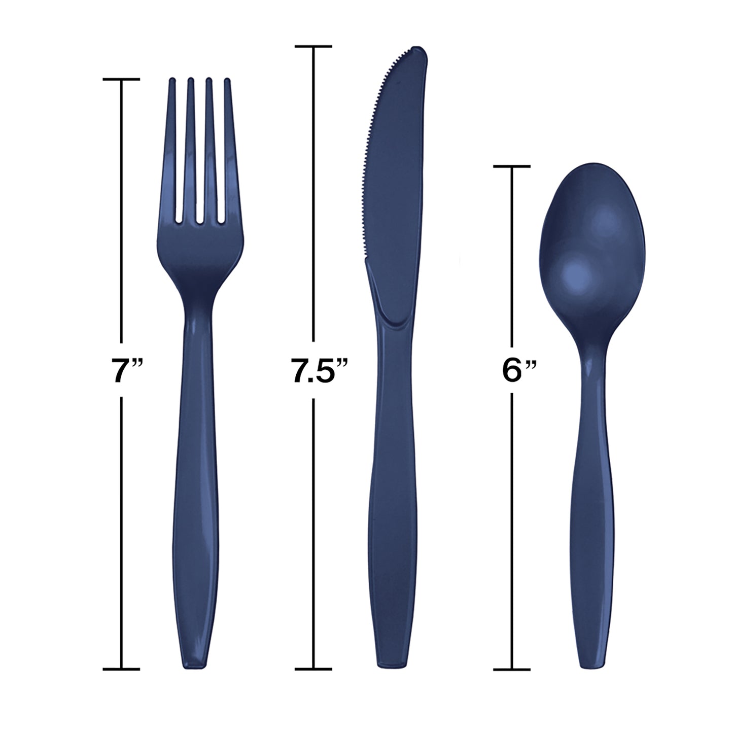 Navy Assorted Plastic Cutlery 288 ct