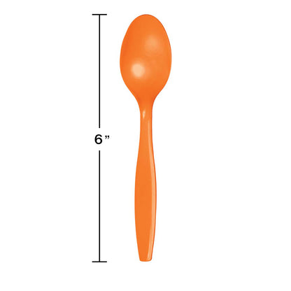 Sunkissed Orange Plastic Spoons 288 ct