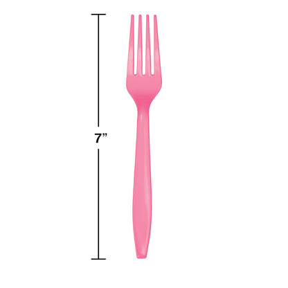 Candy Pink Plastic Forks 288 ct