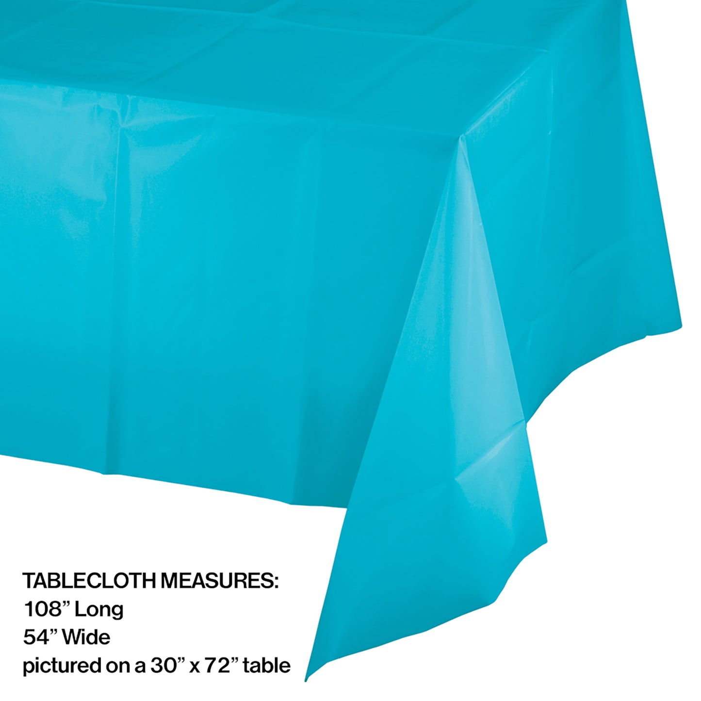 Bermuda Blue Plastic Tablecloths 12 ct