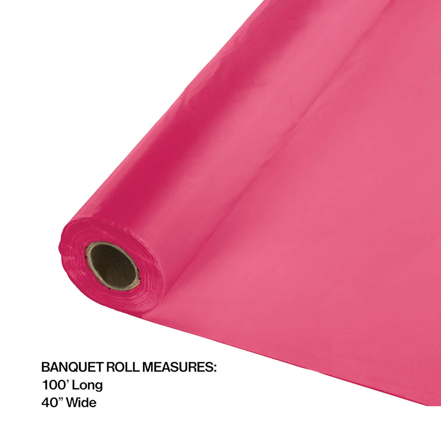 Hot Magenta Banquet Table Roll 1 ct