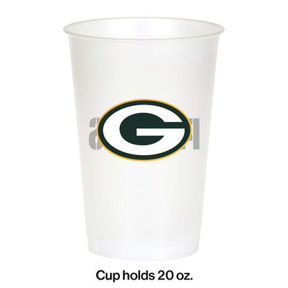 Green Bay Packers 20 oz Plastic Cups 96 ct