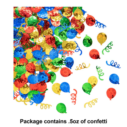 Balloon and Streamers Confetti 12 ct