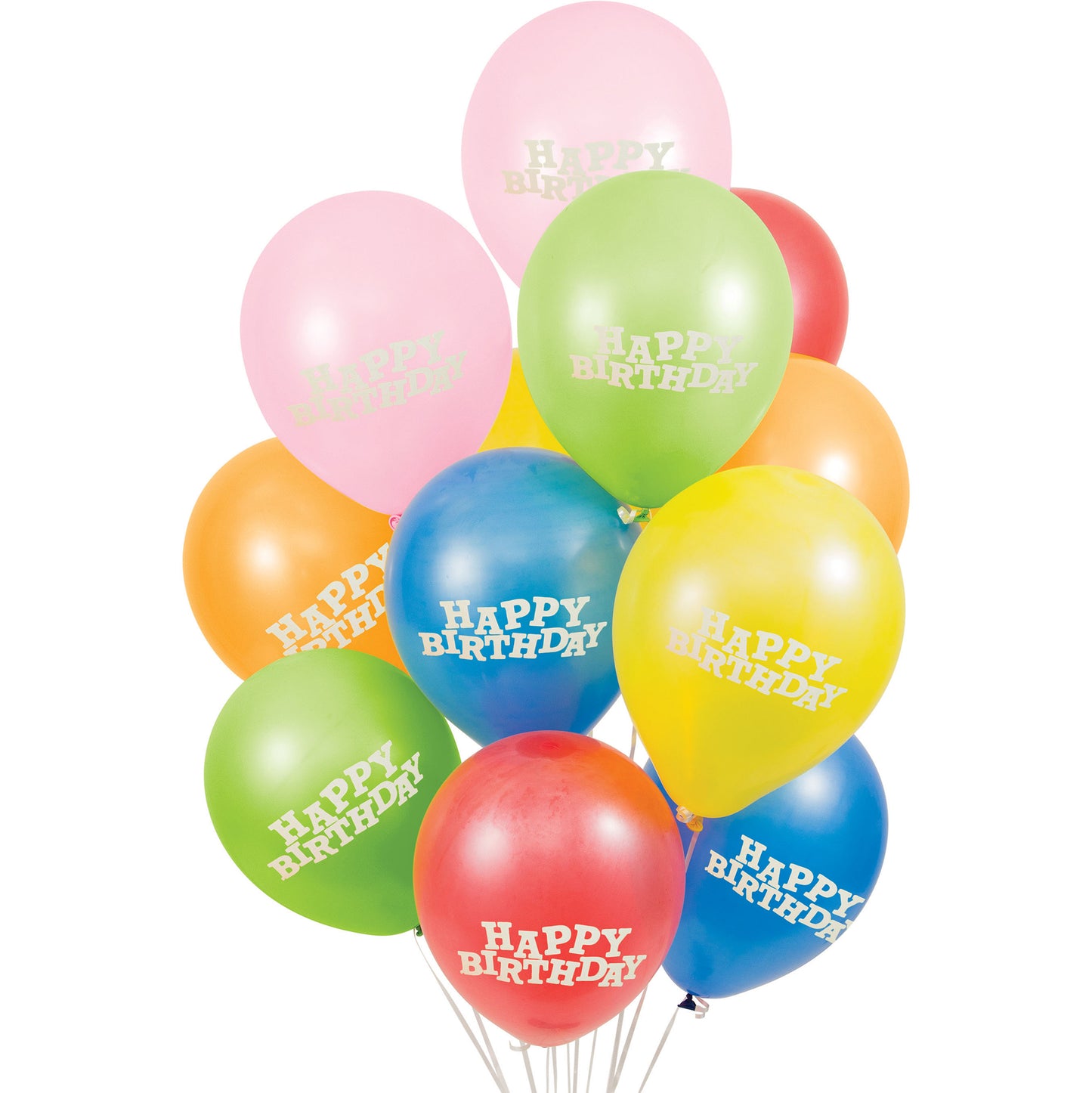 Assorted Happy Birthday Balloons 180 ct