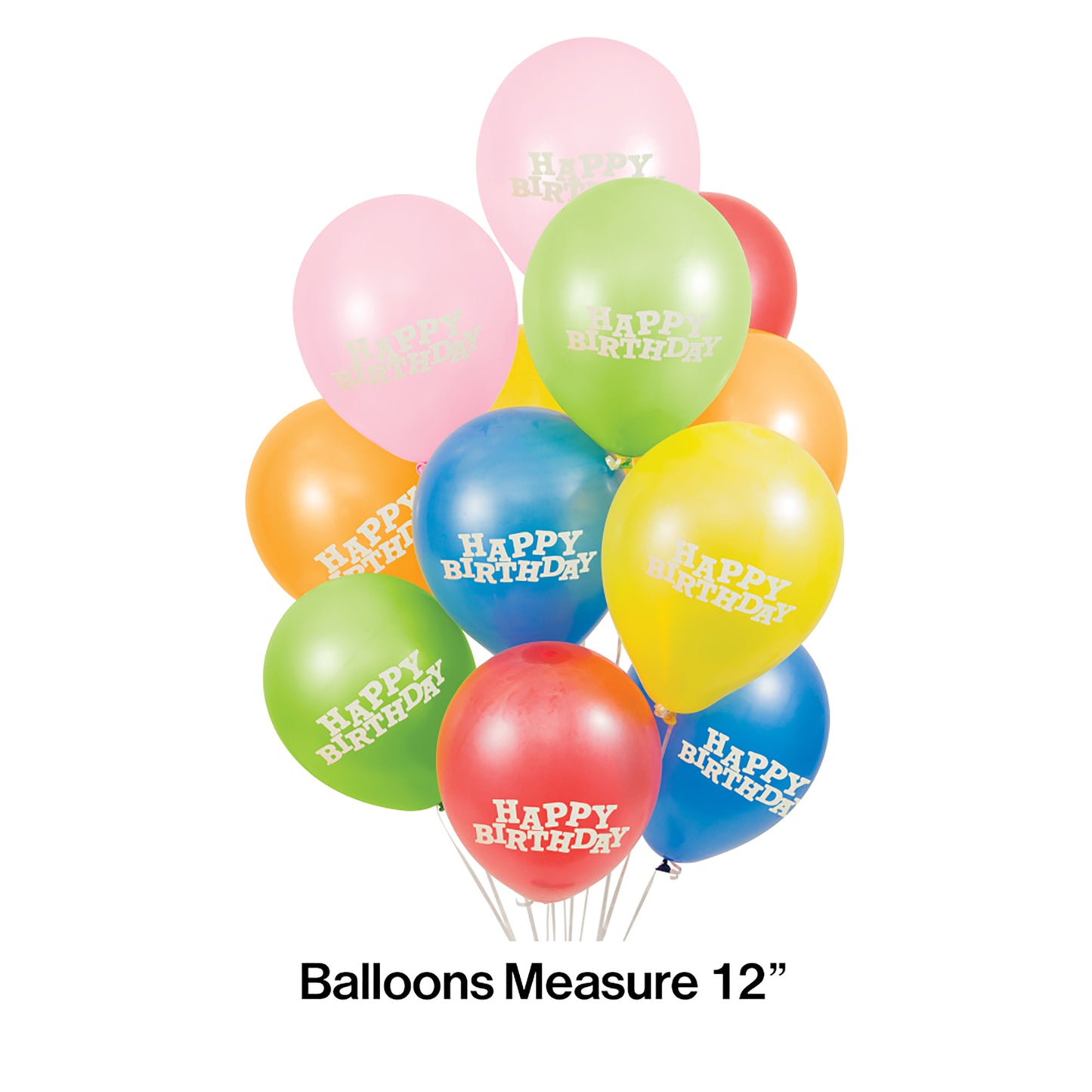 Assorted Happy Birthday Balloons 180 ct