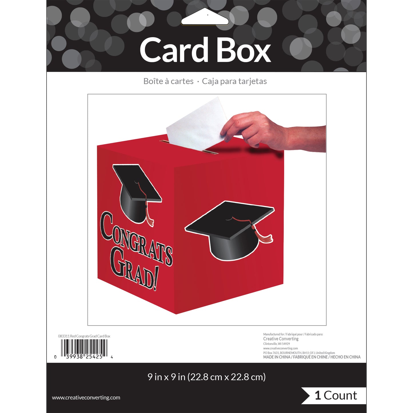 Graduation Card Boxes Red 6 ct