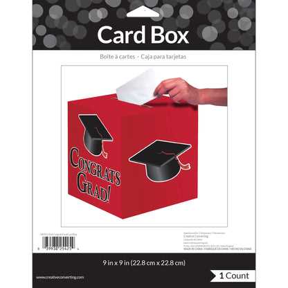 Graduation Card Boxes Red 6 ct