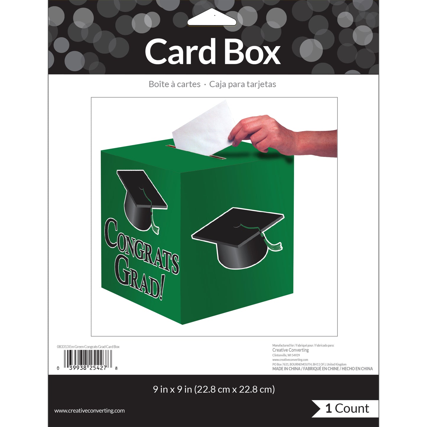 Graduation Card Boxes Green 6 ct