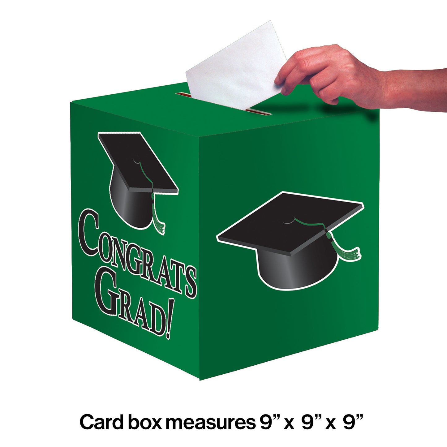 Graduation Card Boxes Green 6 ct