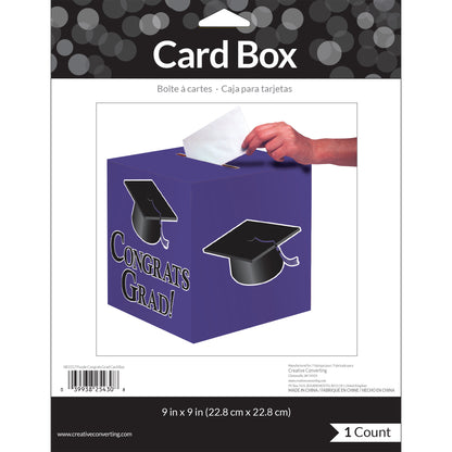 Graduation Card Boxes Purple 6 ct